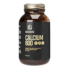 Купить Grassberg Calcium 600 + D3 + Zn+ Витамин K таблетки массой 1905 мг 60 шт цена