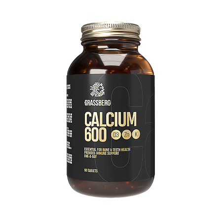 Grassberg Кальций 600 + D3 + Zn+ Витамин K / Calcium 600 + D3 + Zn+ K таблетки массой 1905 мг 90 шт