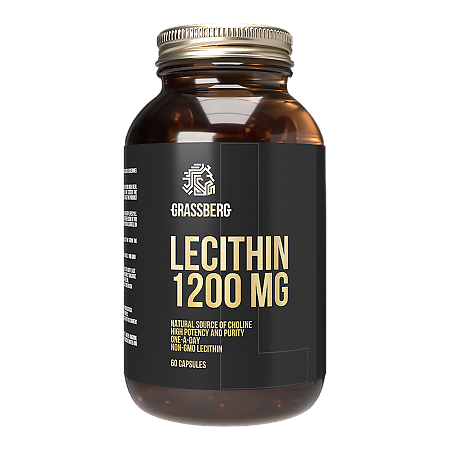 Изображение товара Grassberg Lecithin 1200 mg / Лецитин 1200 мг капсулы массой 1655 мг 60 шт