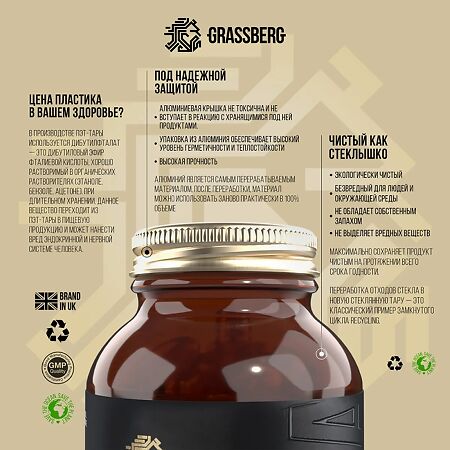 Grassberg Lecithin 1200 mg / Лецитин 1200 мг капсулы массой 1655 мг 60 шт
