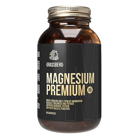 Grassberg Magnesium Premium B6 Магний Премиум+B6 капсулы массой 930 мг 60 шт
