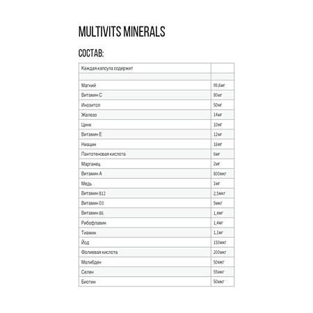 Grassberg Multivits & Minerals Мультивитамины и Минералы капсулы массой 1682 мг 90 шт