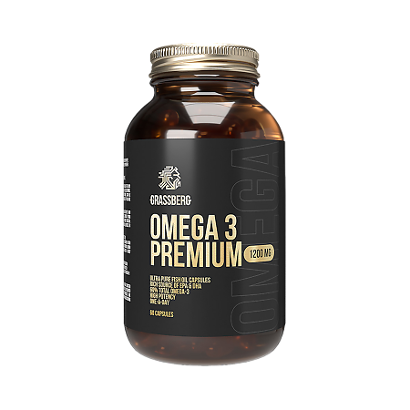 Grassberg Omega 3 Premium 1200 mg / Омега Премиум 1200 мг капсулы массой 1850 мг 90 шт