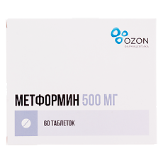 Изображение товара Метформин таблетки 500 мг 60 шт