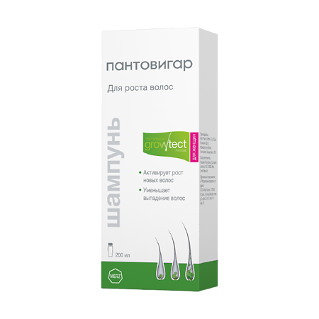 Изображение товара Пантовигар шампунь для роста волос для женщин Growtect Formula 200 мл 1 шт