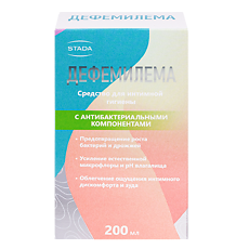 Купить Дефемилема гель для интимной гигиены с антибактериальными компонентами 200 мл 1 шт цена