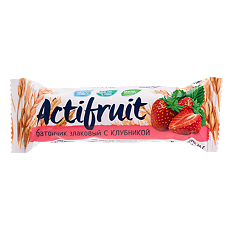 Купить Актифрут батончик злаковый Клубника 24 г 1 шт цена