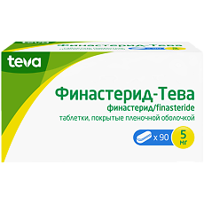 Купить Финастерид-Тева таблетки покрыт.плен.об. 5 мг 90 шт цена