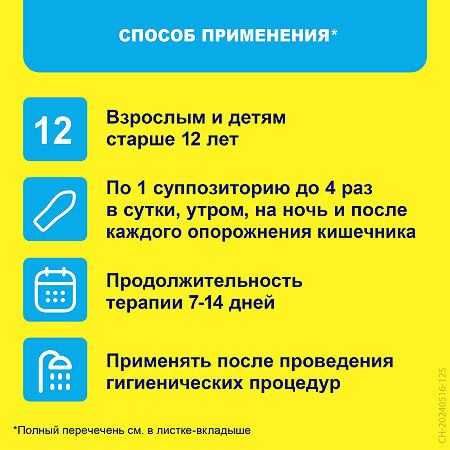 Релиф суппозитории ректальные 5 мг 10 шт