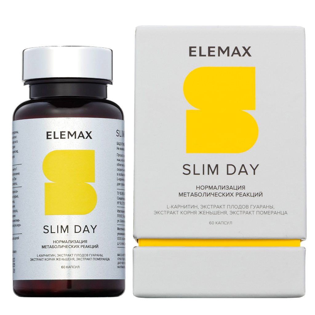 Elemax Slim Day Слим Дэй капсулы по 400 мг 60 шт - купить, цена и отзывы,  Elemax Slim Day Слим Дэй капсулы по 400 мг 60 шт инструкция по применению,  дешевые аналоги,