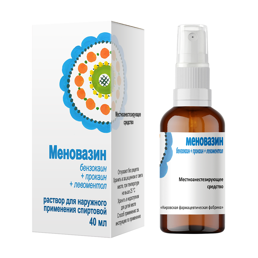 Меновазин Раствор Для Наружного Применения Спиртовой 40 Мл 1 Шт.