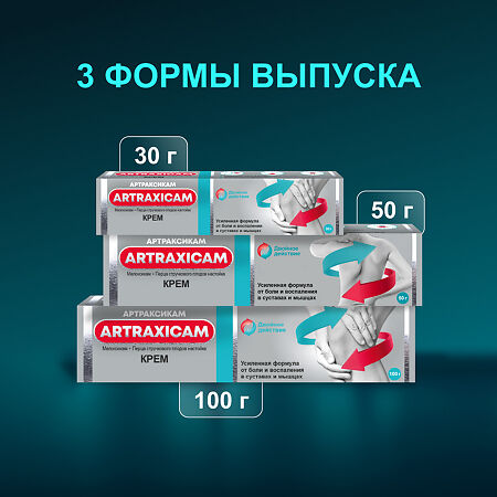 Артраксикам крем для наружного применения 30 мг/г+100 мг/г 30 г 1 шт