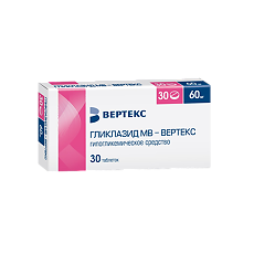 Купить Гликлазид МВ-Вертекс таблетки с пролонг высвобождением 60 мг 30 шт цена