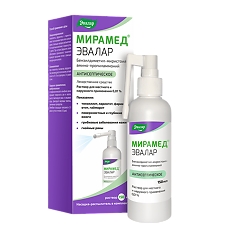 Купить Мирамед Эвалар раствор для местного и наружного применения 0,01 % с насадкой-распылителем 150 мл цена