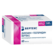 Изображение товара Диосмин+Гесперидин Вертекс таблетки покрыт.плен.об. 500 мг 60 шт