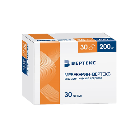 Мебеверин-Вертекс капсулы с пролонг высвобождением 200 мг 30 шт