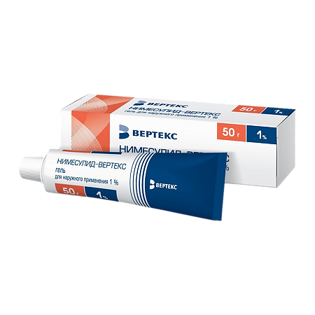Нимесулид-Вертекс гель для наружного применения 1 % 50 г 1 шт