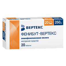 Купить Фенибут-Вертекс таблетки 250 мг 20 шт цена