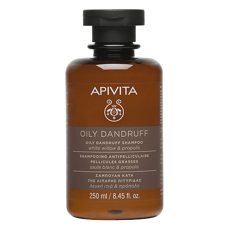Apivita Dry Dandruff Шампунь против перхоти для жирных волос с Белой ивой и Прополисом 250 мл 1 шт