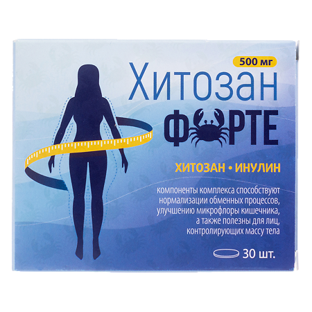 Витамир Хитозан Форте таблетки массой 1400 мг 30 шт