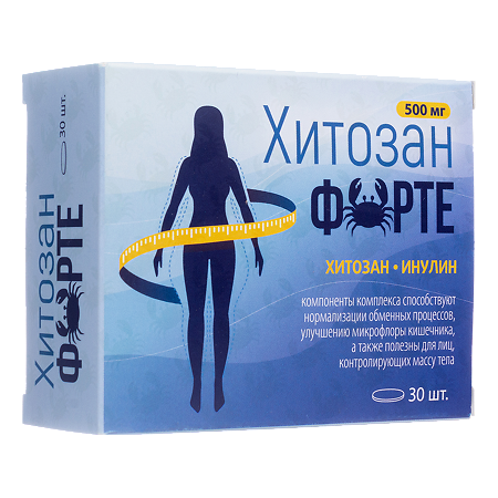 Витамир Хитозан Форте таблетки массой 1400 мг 30 шт