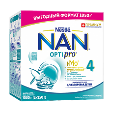 Купить NAN 4 Optipro Премиум Детское молочко с 18 мес 1050 г (3 х 350 г) цена