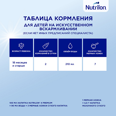 Nutricia Нутрилон 4 Премиум Детское молочко с 18 мес 1200 г 1 шт