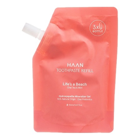 Зубная паста HAAN с пребиотиками Душистый чай и мята в рефилле Life's a Beach 150 мл 1 шт