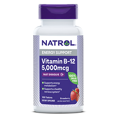 Купить Natrol Витамин B12 /Vitamin B12 500 мг быстрорастворимые таблетки массой 406 мг 100 шт цена