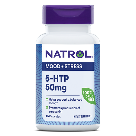 Natrol 5-гидрокситриптофан 50 мг /5-НТР 50 mg капсулы массой 333 мг 45 шт