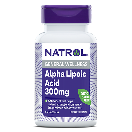 Natrol Альфа-липоевая кислота 300 мг / Alpha Lipoic Acid 300 mg массой по 480-528 мг 50 шт