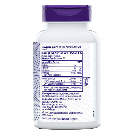 Natrol Экстрим Омега/Extreme Omega 2400 мг капсулы массой 1803,75 мг 60 шт