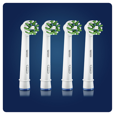 Oral-B Насадка для электрической зубной щетки CrossAction CleanMaximiser EB50BRB цвет в ассортименте 4 шт