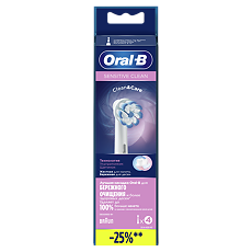 Купить Oral-B Насадка для электрической зубной щетки Sensitive Clean EB60 4 шт цена