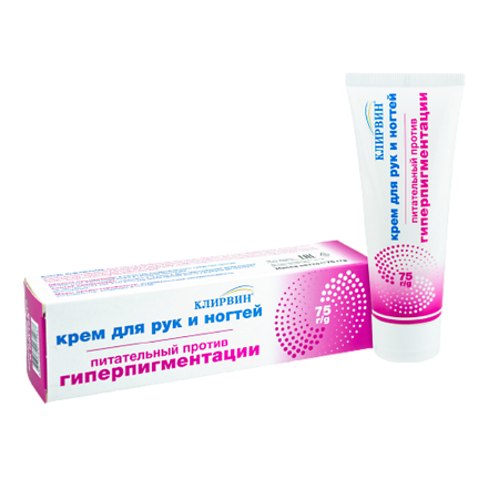 Изображение товара Клирвин крем для рук и ногтей питательный против гиперпигментации для осветления кожи 75 мл 1 шт