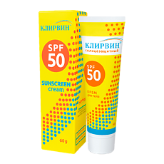 Купить Клирвин крем для тела солнцезащитный SPF50 60 г 1 шт цена