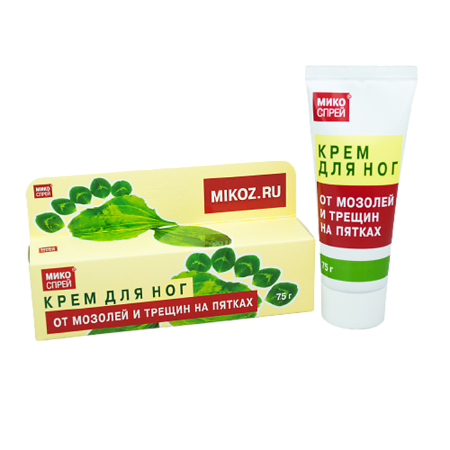 Изображение товара Микоспрей крем для ног от мозолей и трещин на пятках 75 г 1 шт