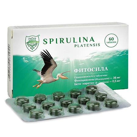 Спирулина-Фитосила таблетки массой 350 мг 60 шт