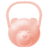 Пластишка Футляр для детской пустышки мишка светло-розовый 1 шт