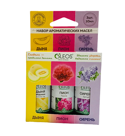 Oleos Набор эфирных масел Дыня Пион Сирень фл по 10 мл 1 уп