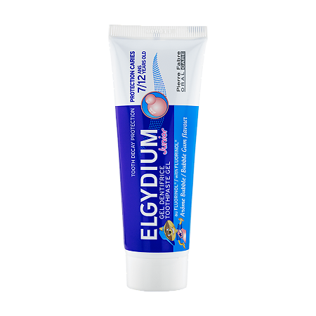 Эльгидиум Зубная паста-гель Junior aroma Bubble для взрослых и детей от 7 лет 50 мл 1 шт