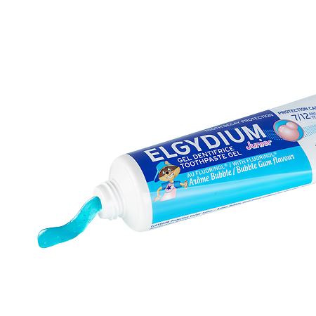 Эльгидиум / Elgydium Зубная паста-гель Junior Bubble Gum flavour для детей защита от кариеса со вкусом жвачки старше 7 лет 50 мл 1 шт