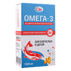 Изображение товара Омега-3 из дикого камчатского лосося для взрослых и детей Salmonica мягкие желатиновые капсулы по 1000 мг 42 шт