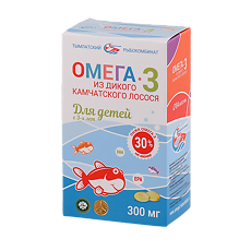 Купить Омега-3 из дикого камчатского лосося для детей с 3-х лет капсулы по 300 мг 84 шт цена