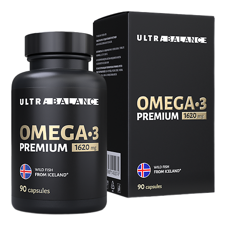 Омега-3/Omega-3 UltraBalance Premium жирные кислоты высокой концентрации мягкие желатиновые капсулы массой 1620 мг 90 шт