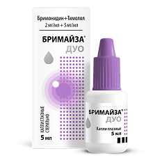 Изображение товара Бримайза Дуо капли глазные 2 мг/мл+5 мг/мл 5 мл 1 шт