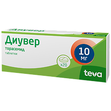 Купить Диувер таблетки 10 мг 20 шт цена