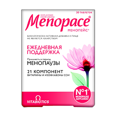 Купить Менопейс Изофлавоны (Isoflavones Menopace) таблетки массой 1118 мг 30 шт. цена