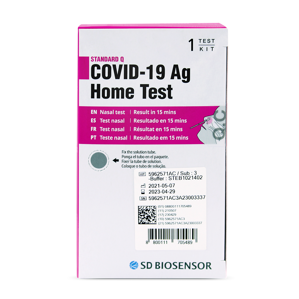Экспресс-тест для выявления антигена к коронавирусу Standart Q Home Test  COVID-19 Ag в мазке из носоглотки, 1 шт - купить, цена и отзывы,  Экспресс-тест для выявления антигена к коронавирусу Standart Q Home