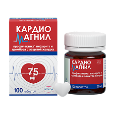 Купить Кардиомагнил таблетки покрыт.плен.об. 75 мг+15,2 мг 100 шт цена